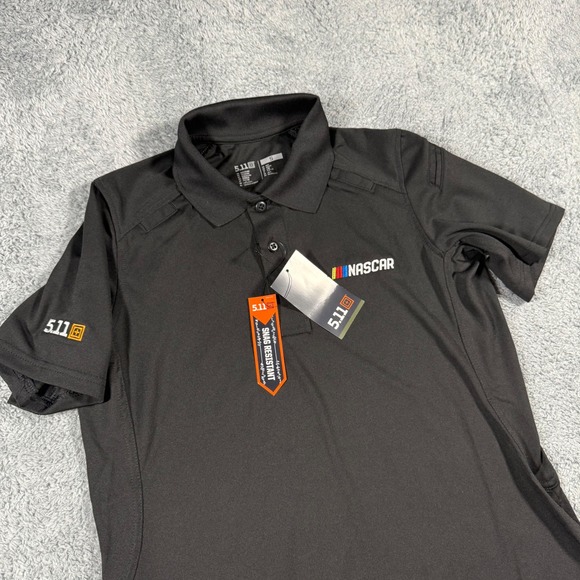 5.11 Tactical Tops - 5.11 Tactical NASCAR Embroidered Womens Polo Shirt Black Snag Resistant SZ S NWT